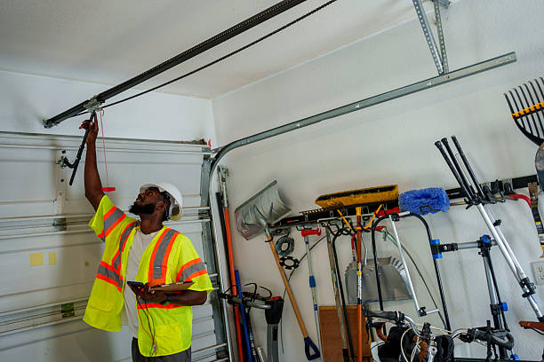 Professional Garage Door Panel Replacement technician working in Mendenhall, MS